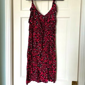 Torrid size 3 coral leopard print dress